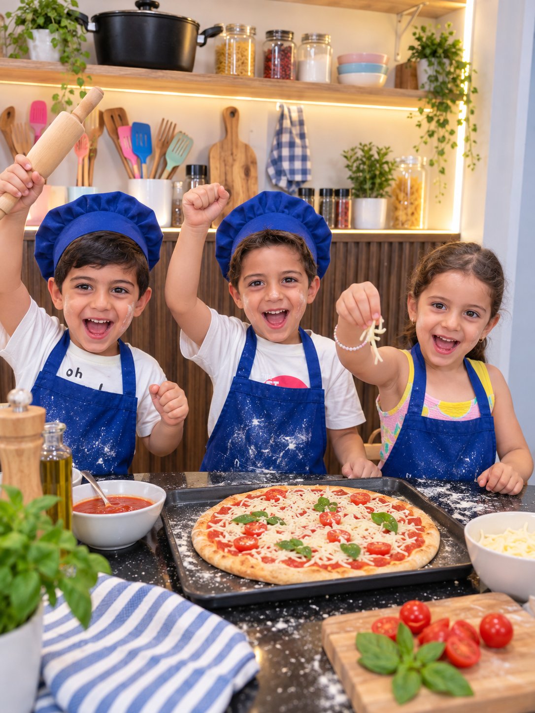 Children celebrating a birthday at Kidchen Club