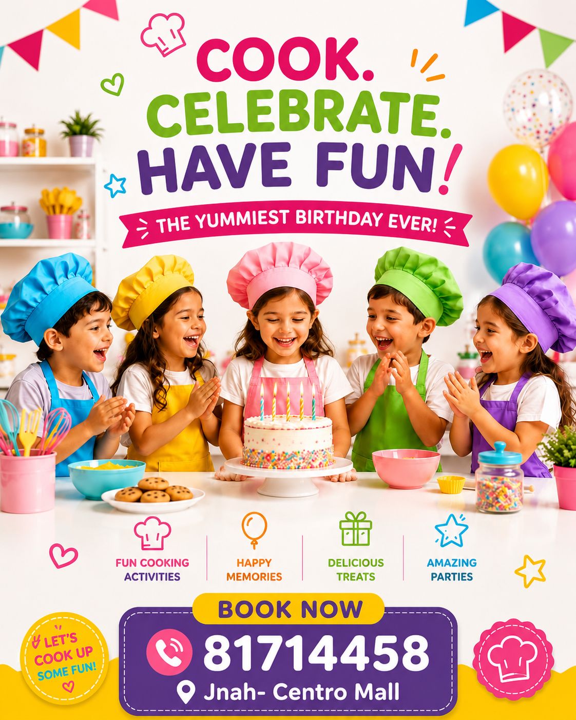 Cook. Celebrate. Have Fun. The yummiest birthday ever at Kidchen Club