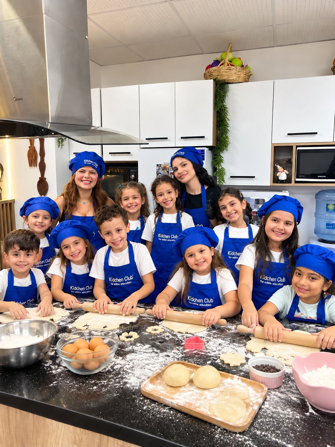 A school group with their instructors at Kidchen Club